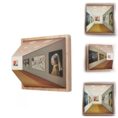 3D Optical Illusion Wall Art – Mini Art Gallery Shadow Box Frame