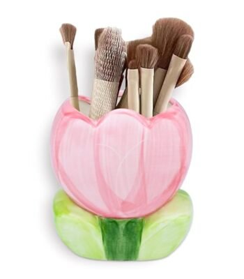 Ceramic Tulip Flower Design Makeup Brush