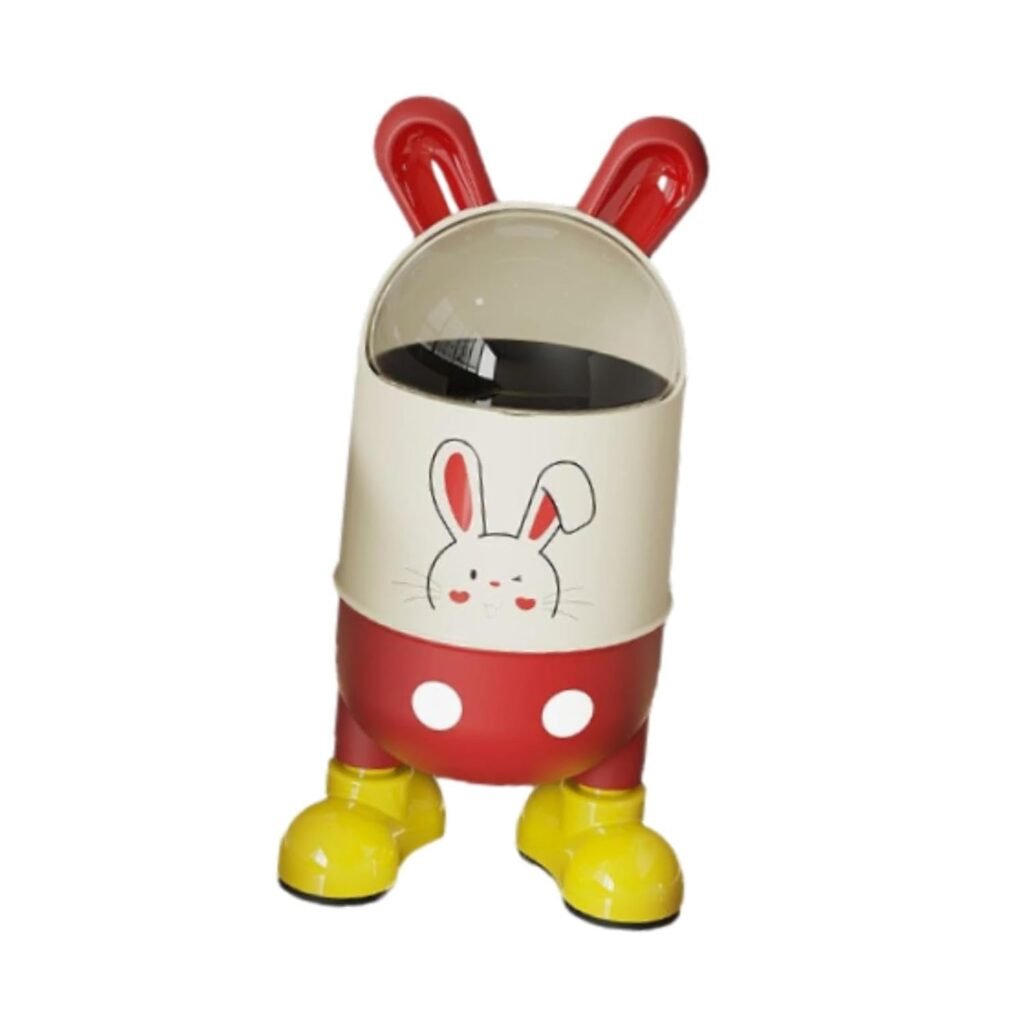 Cute Trash Can with Lid Wastebasket Garbage can