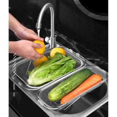 Rectangular Stainless Steel Vegetable & Fruit Washing Basin