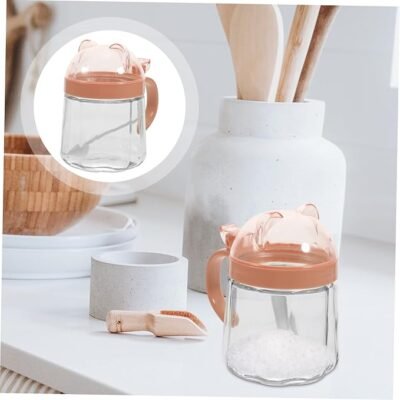 Kitchen Glass Spice Jar with Lid Compact