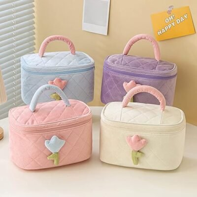 Travel Cosmetic Bag Cotton Makeup Bag Ladies