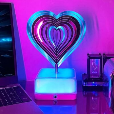 New Creative 3D Spinner Table Lamp 3 Colors/16 Colors