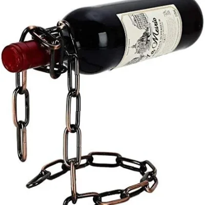 Magic Wine Bottle Holder Floating Steel Link Chain