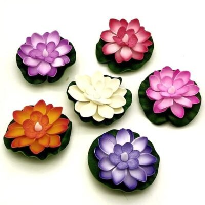 Beautiful Lotus Shaped LED Floating Diya