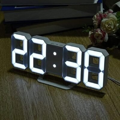 3D LED Digital Wall Clock for Home, Alarm Clock