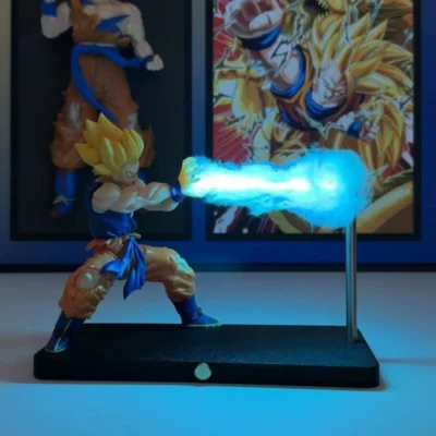 Dragon Ball Goku Kamehameha Night Light – Magnetic LED Atmosphere Lamp with Shock Wave