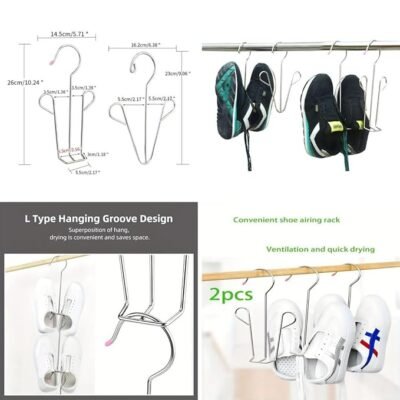Hanging Storage Bag Metal Shoe Rack and Hook