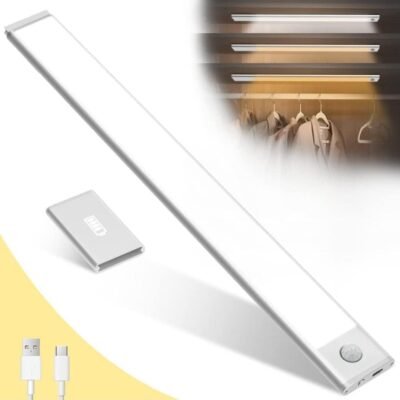 Dimmable Led Motion Sensor Cabinet Light USB Rechargeable