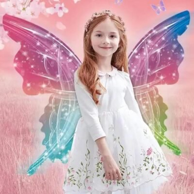 Battery Operated LED Lights AND Musical Fairy Butterfly Wearable Wings