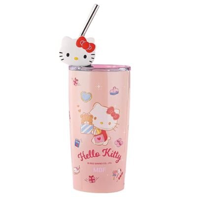 Hello Kitty Tumbler with Cover & Straw 600ml