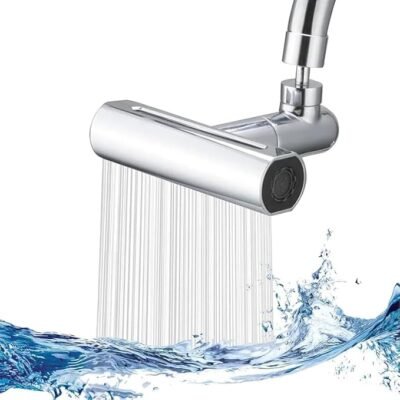 Waterfall Swivel Faucet Head – 360° Rotating Anti-Splash Tap Adapter