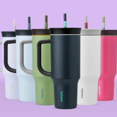 Owala Stainless Steel Triple Layer Insulated Travel Tumbler with Spill Resistant