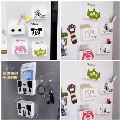 Disney Mickey Mouse Storage Box Refrigerator Magnetic Cartoon Desktop Storage Box